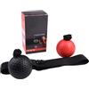 YUKOFE Set di Palline per riflessi da Boxe Fascia Regolabile Attrezzatura da Allenamento Portatile con 2 Palline per Allenamento a casa e Sviluppo di abilità Professionali Materiale PU