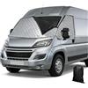 luolety Telone di protezione termica esterna per Fiat Ducato X250/290 per Peugeot Boxer 2006-2022, colore argento, isolamento parabrezza anteriore con apertura, parabrezza oscurante, paraneve, ghiaccio