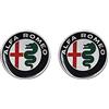 Alfa Romeo Adesivi 3D Ufficiali Logo Color, Diam. 21 mm, 2 Pezzi