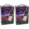 El Emperador - Vino rosso Merlot, Valle Central Cile, Bag in Box 3L BIB (1 x 3L) (Confezione da 2)