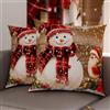 PETTI Artigiani Italiani - Coppia di Federe Cuscino 45x45 cm in Microfibra, Federe Natalizie, Cuscini Arredo di Natale Camera da Letto, Divano, Salotto, Set 2 Fodere Copricuscino, Federa Xmas 10