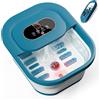 COMFIER Pediluvio con funzione massaggiante, massaggiatore elettrico con timer, vasca da bagno per piedi con massaggio con regolazione della temperatura, massaggiatore per piedi con acqua pedale