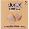 Durex Sensual No Latex Preservativi senza lattice, 3 pezzi.