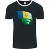Fruit of the Loom Arricciato Saint Vincent And Grenadines Bandiera Calcio Uomo Ringer Fotl