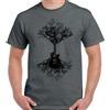Chitarra Elettrica T-Shirt Albero Uomo Divertente Acustiche Bass Band Rock Corde