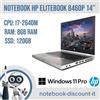 HP Elitebook 8460p i7-2640m 2.80 GHz 8 GB Ram 128 GB SSD Wi-Fi BT Firewire W11P