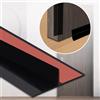 Coengwui Tappabufera per Porta della Doccia adesivo a strappo, Striscia di Protezione Meteorologica a Forma di T in Silicone, Striscia di Sigillante Autoadesivo a Doppia Faccia (Nero, 5cm x 3.1m)