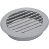 KOTARBAU® - Griglia di ventilazione ⌀ 100 mm con protezione anti-insetti, griglia di ventilazione rotonda, griglia di chiusura in plastica grigia per canale di ventilazione, scarico e aspirazione