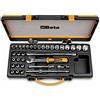 Beta 910B/C29 - Assortimento di 17 chiavi a bussola 12 a giravite e 5 accessori in cassetta di lamiera