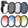 NEEWER Kit Filtro ND da 67mm con Clip per Filtri Telefono a Cold Shoe, 7 Pezzi: 4x Filtri a Colori Graduati + Stella + ND32 + CPL, Compatibile con iPhone 17 16 Android Samsung Galaxy S26 Ultra, FL-P15