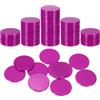 QUARKZMAN 120Pcs 1.2 Inch Gettoni Da Poker, Gettoni In Plastica Per Bingo Contatori Per Apprendimento Dischi Per Conteggio Segnalini Gettoni Opachi Per Giochi Rosa Piatti