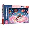 Trefl - Bassotto su un razzo - 100 pezzi - Puzzle colorati con animali, intrattenimento creativo, gioco per bambini dai 5 anni