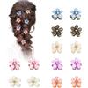 BIKPRST 14 Fermagli Per Capelli Con Mini Perle, Graziosi Fermagli Per Capelli Piccoli, Fermagli Per Capelli Con Fiori, Accessori Per Capelli Per Donne E Ragazze, Matrimonio (Colori Misti)