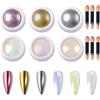 BIKPRST (6Pcs) Polvere Cromo Per Unghie, Nail Art Glitter Con Effetto Specchio, Polvere Laser Per Unghie, Con Effetto Specchio Magico Per La Decorazione Nail Art.