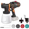 WORX WX020.9 - Spruzzatore per vernice HVLP senza fili, 18 V (20 V MAX), (solo utensile, batteria e caricabatterie venduti separatamente), colore nero