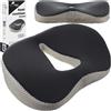 MT MALATEC Cuscino ortopedico per sedia a rotelle, sedile auto, ergonomico, sciatica, coccige, mal di schiena, emorroidi, rivestimento rimovibile 21915