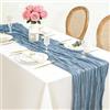 Songella Runner da Tavola in Garza Rustica Trasparente Runner da Tavola per Formaggio per Matrimoni Feste Addio al Nubilato 1 Pezzi 90 x 300 cm Blu Polveroso