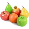 Meiwlong Confezione da 6 frutti artificiali, frutta finta per la decorazione della casa, set di frutta finta, set di frutta finta per feste di Natale, mele finte, pere, melograno, per servizi