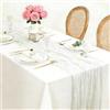 Songella Runner da Tavola in Garza Rustica Trasparente Runner da Tavola per Formaggio per Matrimoni Feste Addio al Nubilato 1 Pezzi 90 x 300 cm Bianco