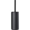 Zone Denmark Rim - Scopino per WC con spazzola e supporto per bagno, in piedi, diametro 10 cm, altezza 38,2 cm, colore nero
