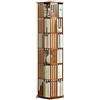 FEITJMMW Scaffale per Libri Girevole A 360°, Libreria per Studenti in bambù A 5/6 Livelli - Libreria Ad Angolo Alta Scaffali da Terra Scaffale per Armadietti Scaffale per Libri Espositore per Libri