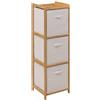 5 five simply smart 5five - scaffale tidy box con 3 cestini in bambù marrone