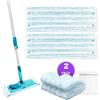 KEEPOW 2 panni di ricambio per Leifheit CLEAN Twist M/Combi M Micro Duo, Riutilizzabili, rivestimento in microfibra ideale per tutti i tipi di pavimento