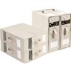 Qurxuanwe 4Pcs Organizer Lenzuola per Armadio con Cerniera e Maniglie, Scatola Biancheria da Letto Pieghevole, Contenitore Portaoggetti Sacchetto Sottolletto, Borsa Porta Lenzuolo per Cuscini, Vestiti e Coperte
