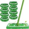 PIQIUQIU 8 pezzi di panni in microfibra per Swiffer Sweeper, panni lavapavimenti riutilizzabili, verde, pulizia a umido e a secco, 25,4 x 11,5 cm