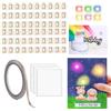 OTCRAFT Set di 60 adesivi a LED per circuiti rossi, blu, verde, giallo, arancione, rosa e arcobaleno lampeggianti; kit leggero per realizzare biglietti luminosi, album di ritagli, decorazioni