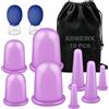 ADNEWX Coppette in silicone, set da 10 pezzi, di alta qualità, con sacchetto, piccolo massaggiatore per tutto il corpo