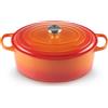 Le Creuset Cocotte Ovale Evolution in Ghisa Vetrificata 33 cm Arancio