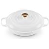 Le Creuset Tegame 2 Manici con Coperchio D30 cm in Ghisa Vetrificata Bianco