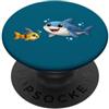 namo-Tee Divertente squalo e pesce rosso, motivo cartone animato subacqueo PopSockets PopGrip Adesivo