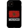 Moroccan Heritage Designs Custodia per iPhone 11 Bandiera del Marocco Vintage Distressed Heritage Marocchino