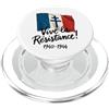 JB's France Shop Vive la Résistance! Free France 1940-1944 Scritta nera PopSockets PopGrip per MagSafe
