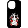 Ralph Graf Custodia per iPhone 15 Pro Violino con rose e note musicali