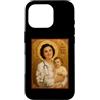 St. Gianna Beretta Molla Icon Custodia per iPhone 16 Pro Elegante Icona Cattolica di Santa Gianna Beretta Molla
