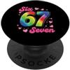 Maglietta Meme Divertente 67 Sei Sette 6 67 Sei Sette 6-7 Dolce Brainrot Italiano Meme Per Bambini PopSockets PopGrip Adesivo
