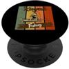 Funny River Lake Kayaks Club Kayak Fishi Kayak Pesca Addict Retro Vintage Lago Avventura All'aperto PopSockets PopGrip Adesivo