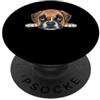 Boxer Puppy Lover PS Ritratto del cane del primo piano del cucciolo del pugile del bambino PopSockets PopGrip Adesivo