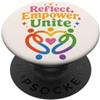 June and Always Mese dell'orgoglio LGBTQ Rainbow Unity Mentalità Uguaglianza PopSockets PopGrip Adesivo