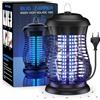 FlyQintess Lampada Antizanzare Elettrica, 18W 4000V Electric Zapper, IPX4 Impermeabile, UV Zanzariera con Spazzola Di Pulizia Adatto a Patio Giardino Cucina Casa