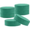 LWZko 6 Pezzi Spugna per Fiori, Spugne Tonde per Fiori Veri, Spugna Verde per Fiori Finti, Blocchi di Schiuma per Fiori, per Matrimoni, Compleanni Feste, Giardino, Decorazione Floreale, 12 x 4 cm