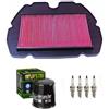 HifloFiltro Servizio Kit per Honda CBR600F (1991 A 1994) Aria / Filtro Olio 4 NGK Candele