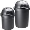 Rotho Roll Bob - Set di 2 bidoni rotondi con coperchio, senza BPA, 10 l e 30 l