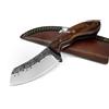 COLTELLO ARTIGIANALE LAMA FISSA DA CACCIA IN ACCIAIO 1095 COLLEZIONE FODERO