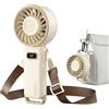 Diveblues Mini Ventilatore Portatile a Mano, Ventilatore Turbo USB Ricaricabile Pieghevole, 100 Velocità, Fino a 12 Ore di Autonomia, Ventilatore 4-in-1 da Tavolo e da Collo per Viaggi e Outdoor
