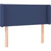 vidaXL Testiera con orecchie Blu 103x16x78/88 cm Tessuto