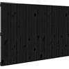 vidaXL Testiera a muro nera 166x3x110 cm in legno di pino massiccio